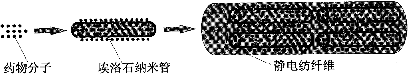 Preparation of TCH/HNTs/PLGA nanometer composite fibre medicine carrying system