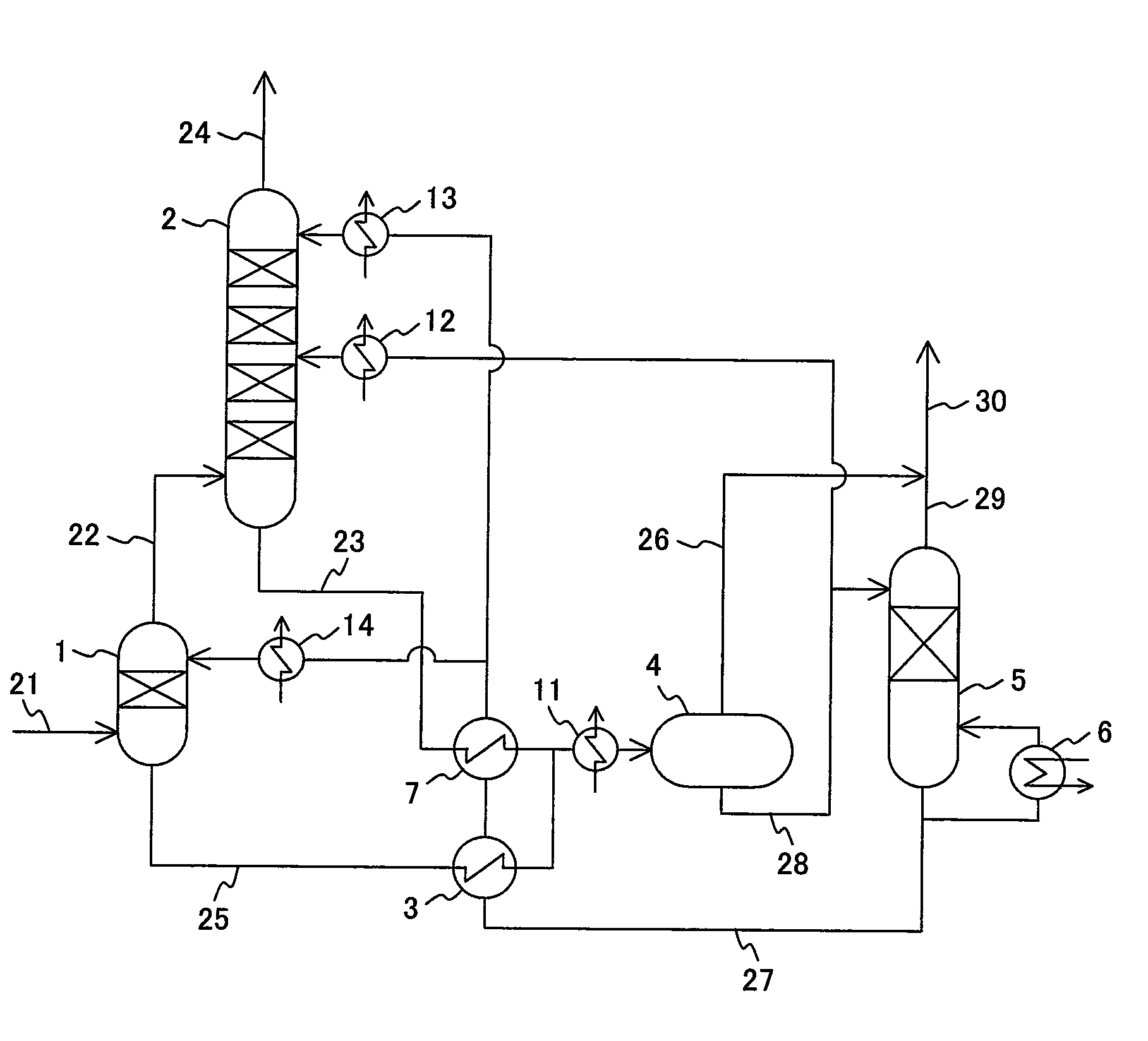 Method and device for removing CO2 and H2S