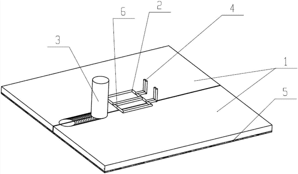 Induction heating and friction stir combined welding method and device for steel butt joint