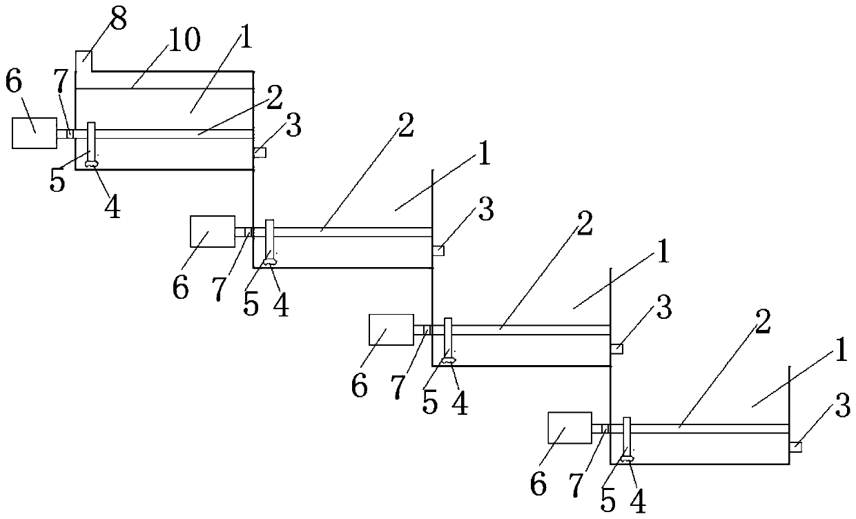 Precipitation device for sewage treatment