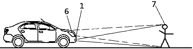 Driverless vehicle driving control system with variable front illumination lamp