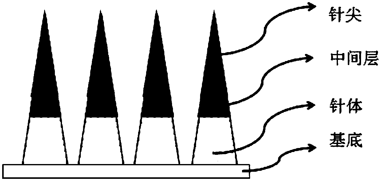 Fast-implantable sustained-release microneedle patch and preparation method of fast-implantable sustained-release microneedle