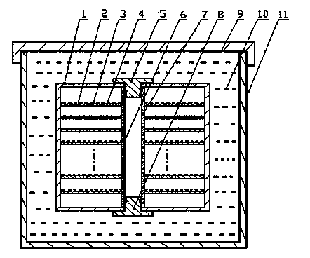 Hepatocyte large-scale culturing and freezing device