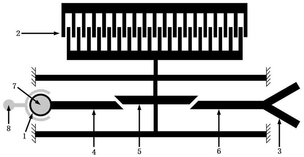 Integrated controllable switch planar waveguide splitter for visible light communication and preparation method thereof