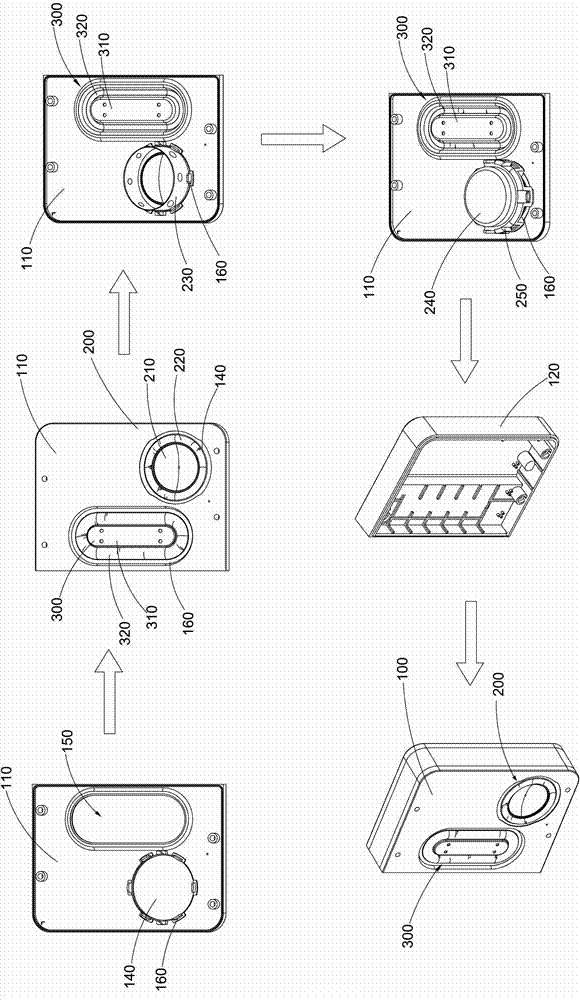 Integrated loudspeaker, sound box and manufacturing method