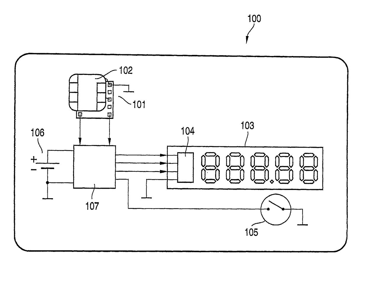 Data support with tan-generator and display