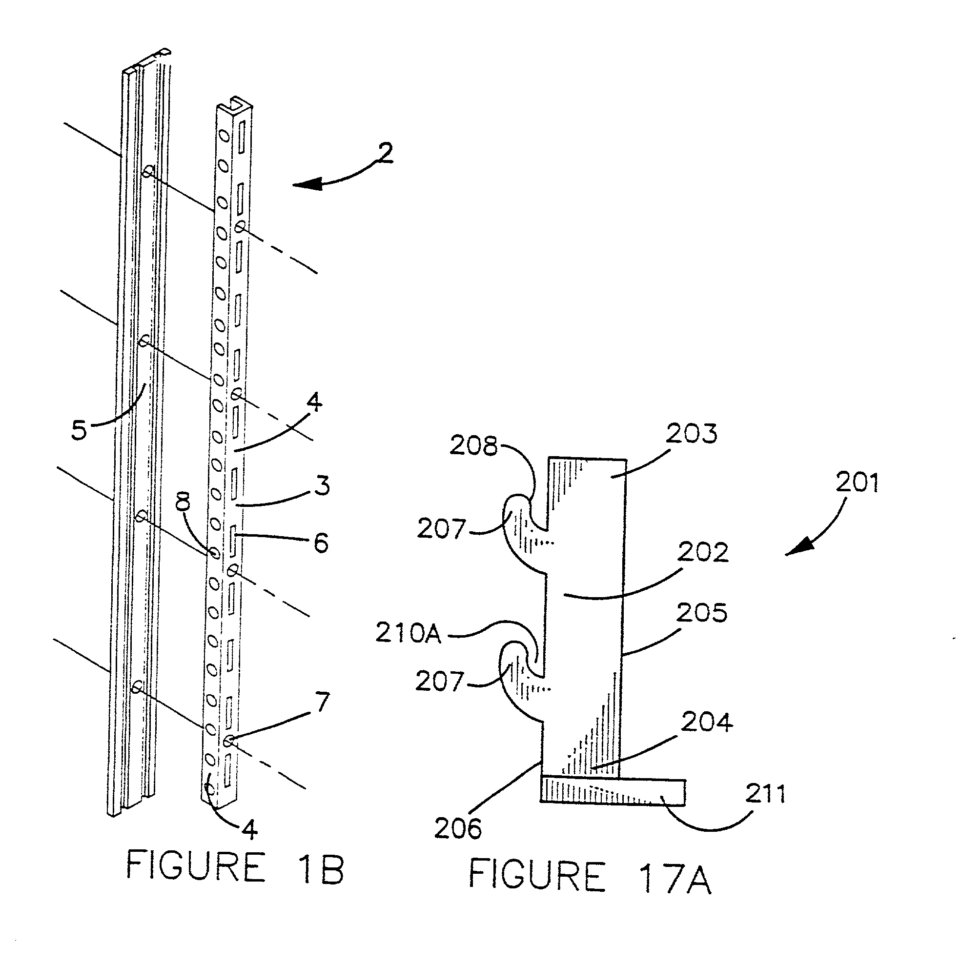 Vertically stabilized adjustable shelf bracket assembly