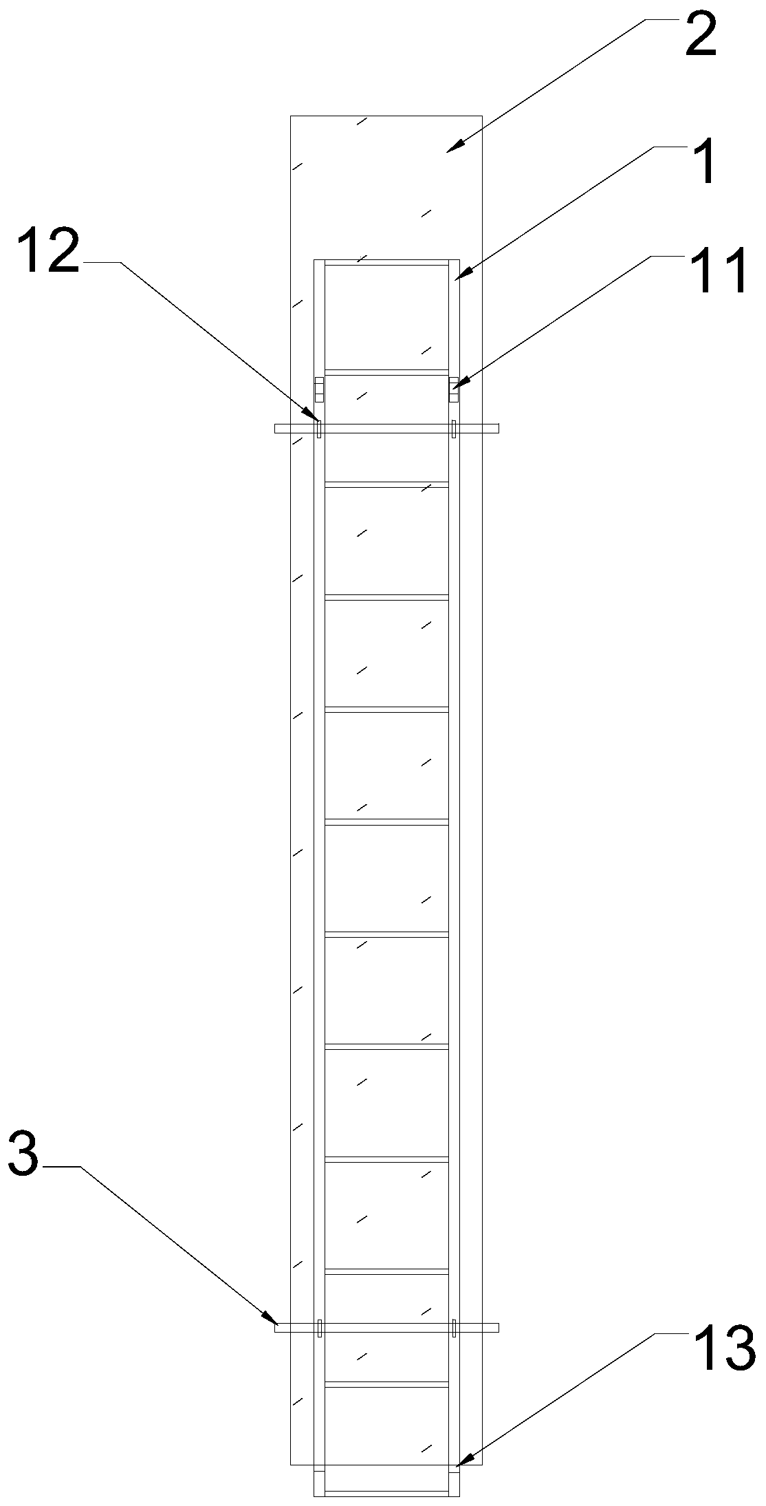 Oversized plate rib-free full-glass curtain wall mounting construction method