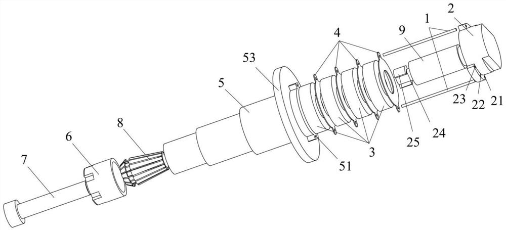 An ultrasonic tool holder with adjustable piezoelectric ceramic preload in stages