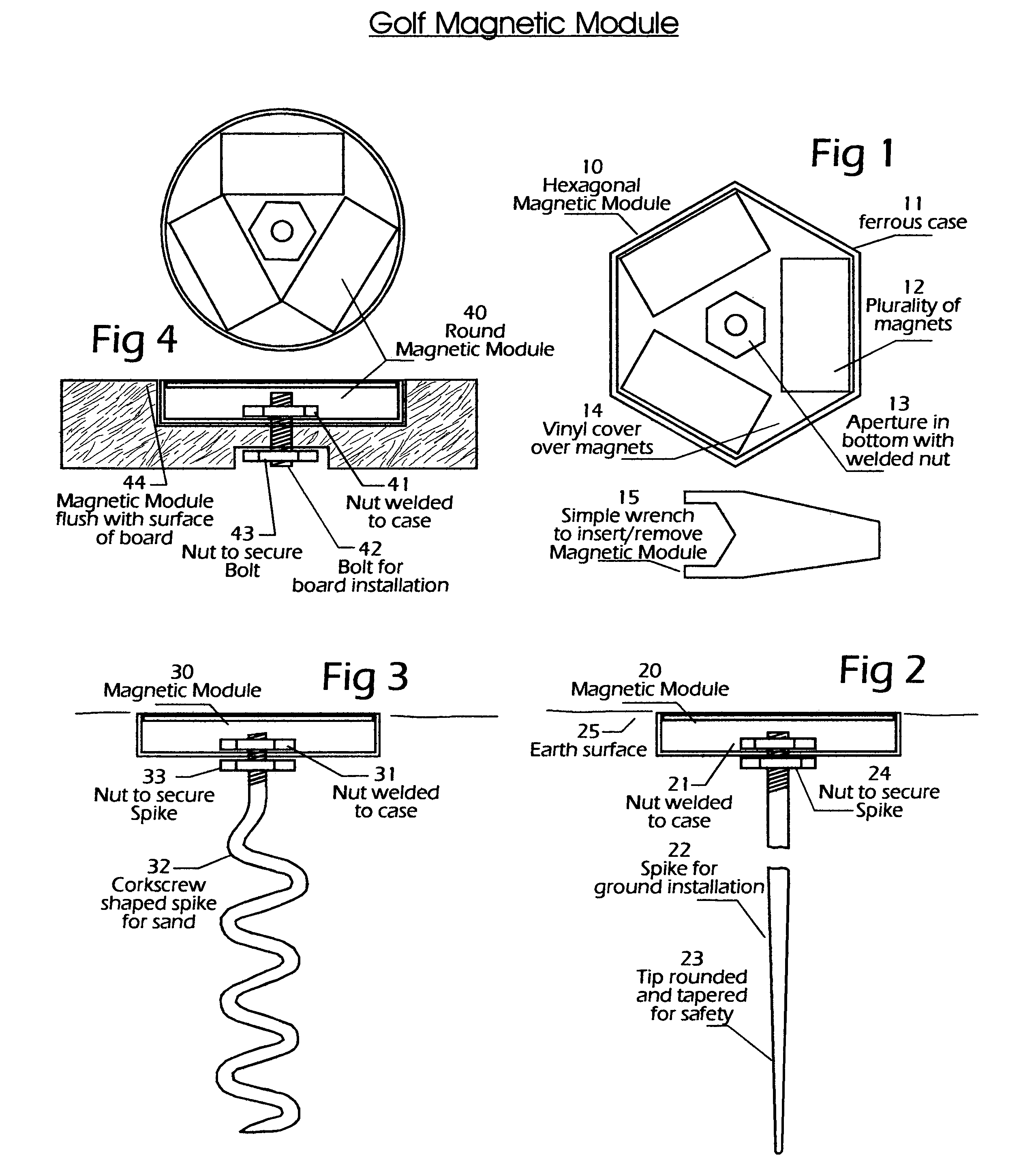 Magnetic module golf swing learning, training, and practice device