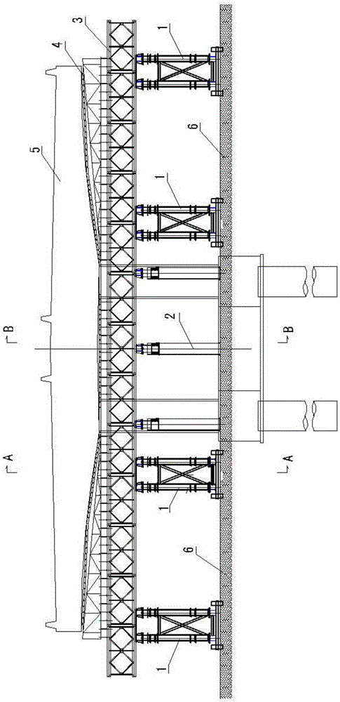 Construction method of movable gantry in construction of big cantilever bent cap