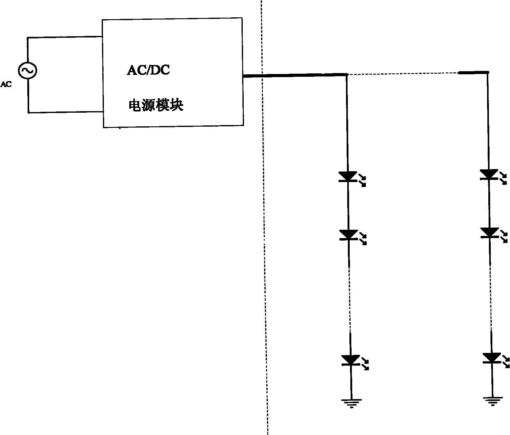 Constant current control method and circuit of multipath paralleled LED power supply