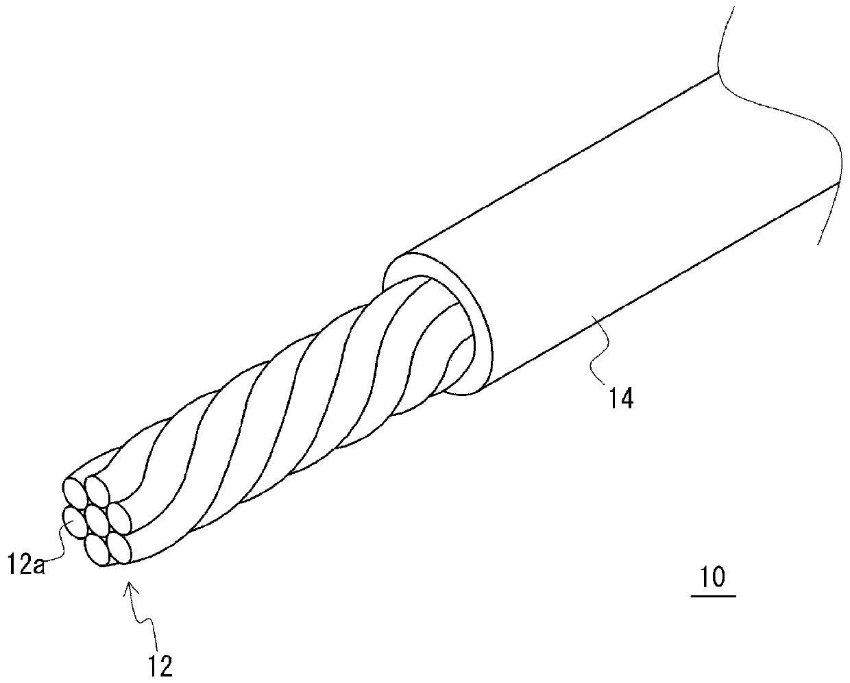 Insulated wire, and wire harness