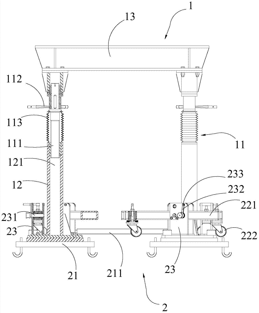 Disassembly and assembly equipment for large parts of medium and low speed maglev trains