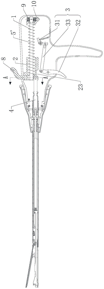 Cutting anastomat and one-stage type triggering mechanism thereof