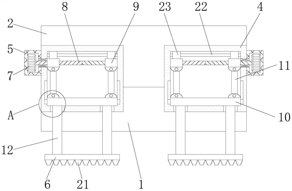 A crane with a safe and stable auxiliary support device