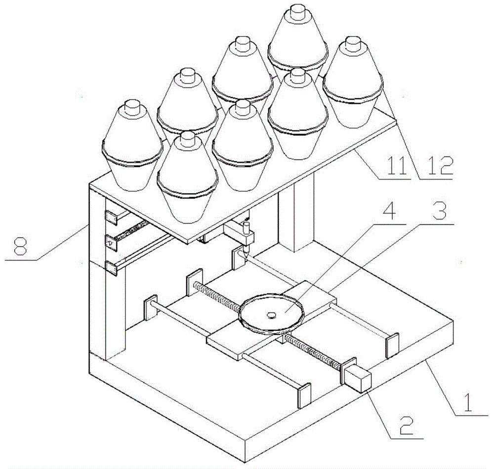 Novel 3D cake rapid molding machine