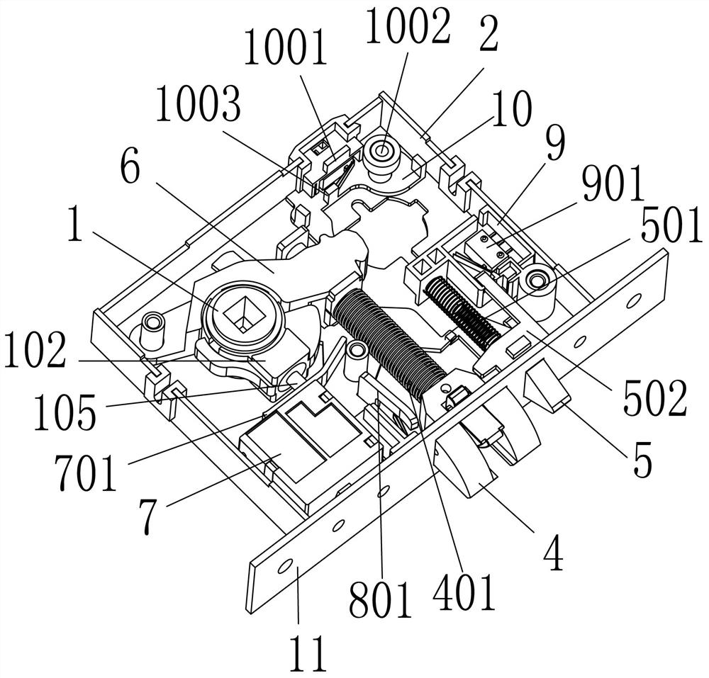 Compact electronic door lock capable of feeding back use state of lock