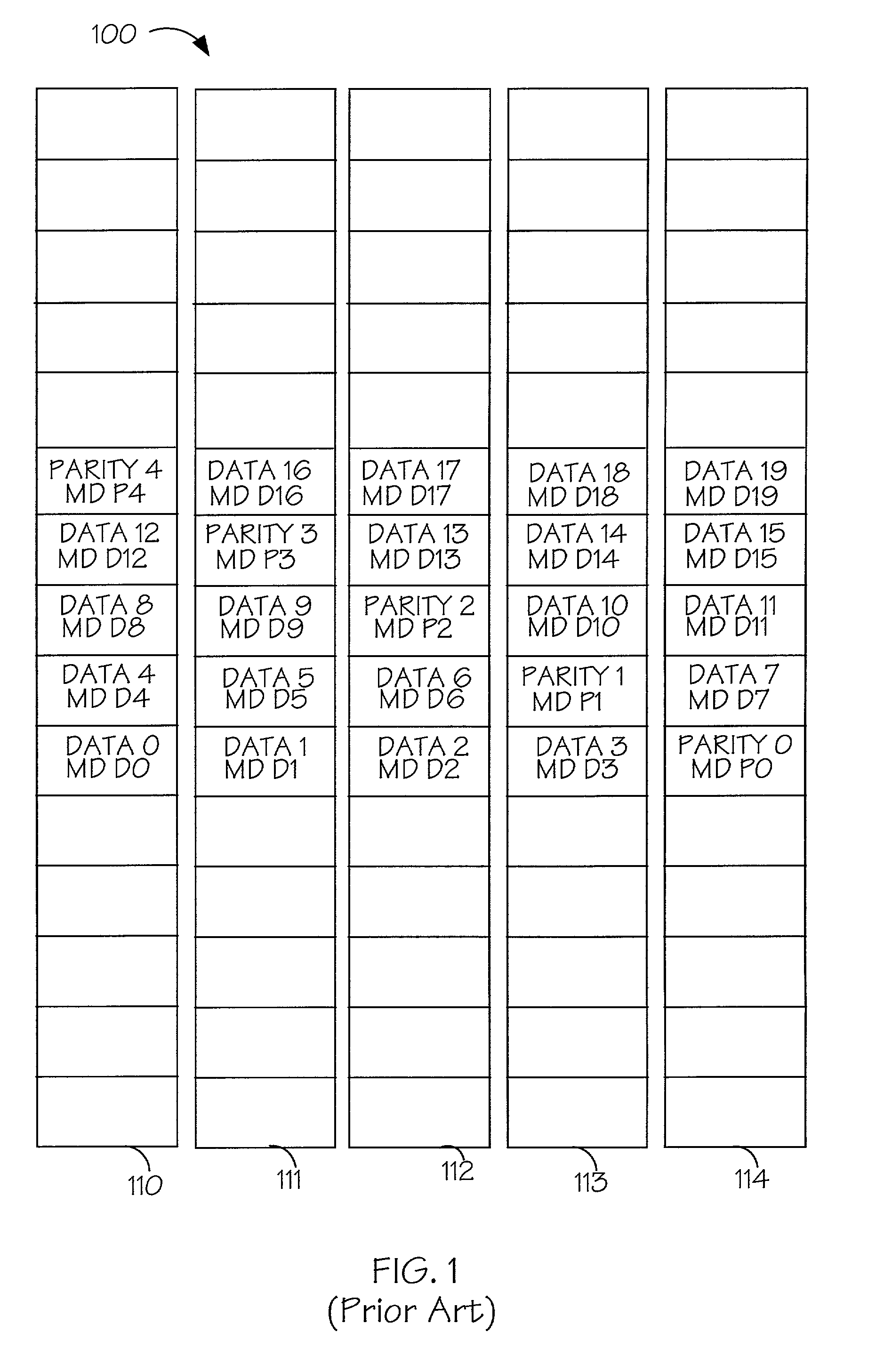 Method for loosely coupling metadata and data in a storage array