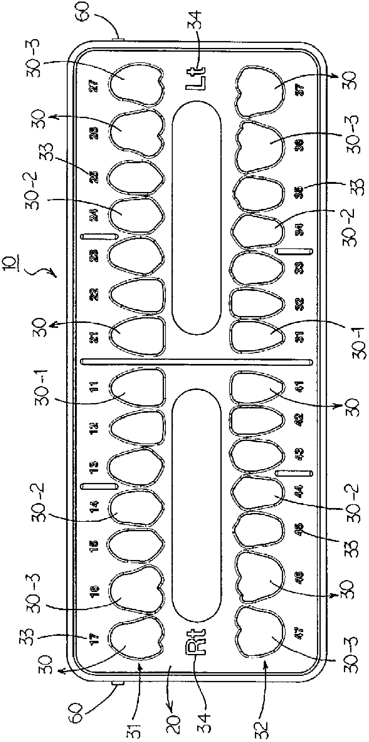 Bracket case for orthodontics provided with the recessed groove of a teeth shape