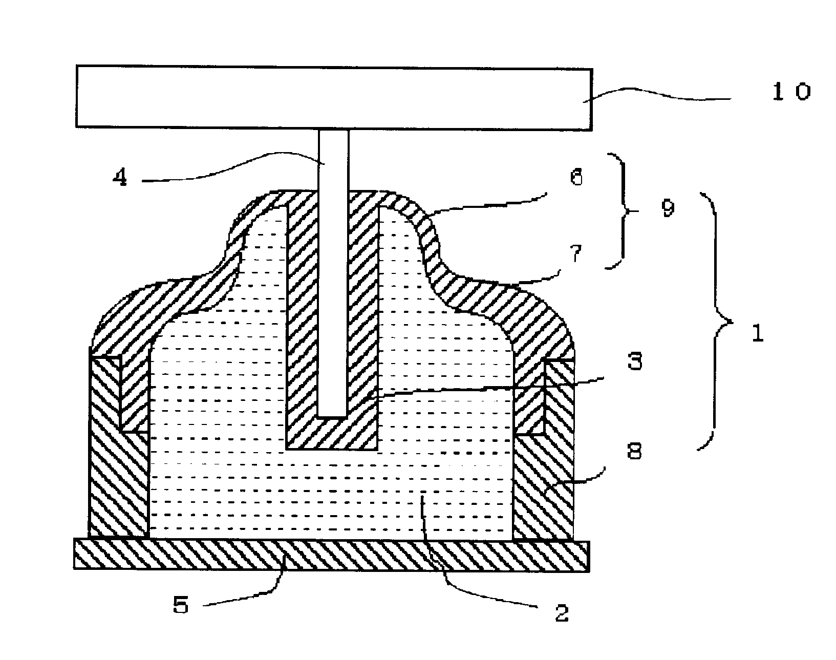 Variable spring constant type damper filled with viscous fluid