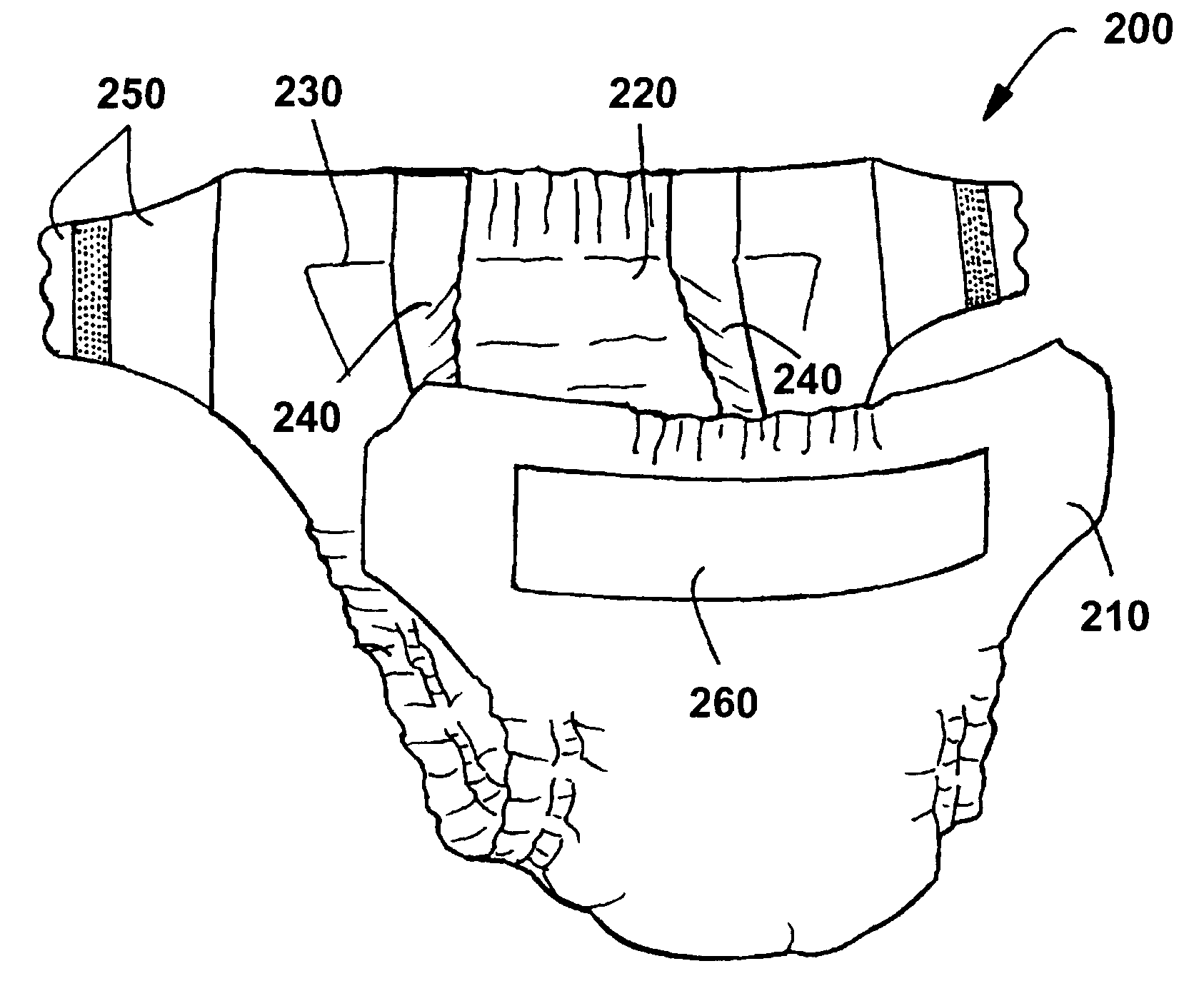 Stabilized absorbent composite material and method for making