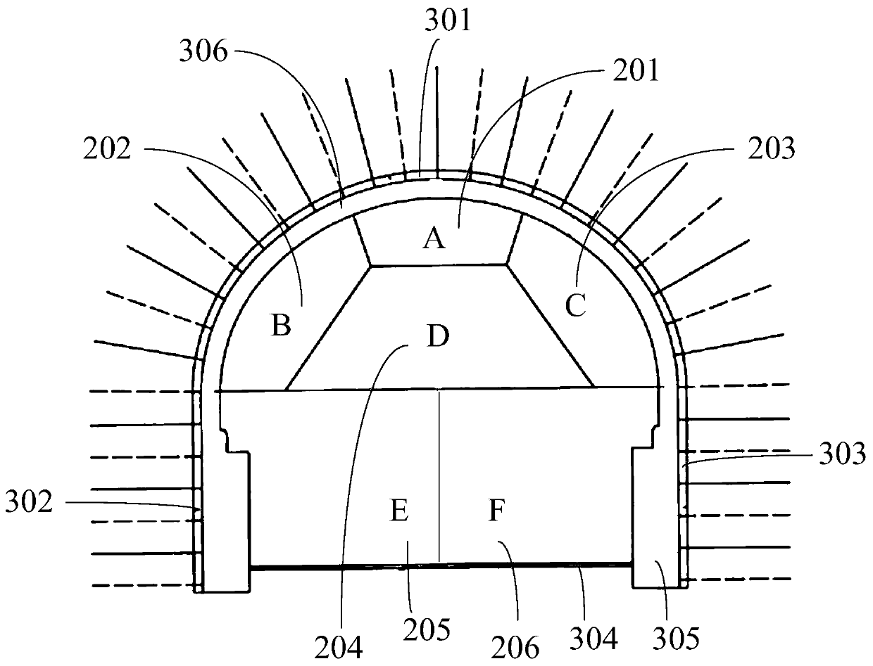 Bridge-tunnel joint tunnel broadening structure and bridging construction method