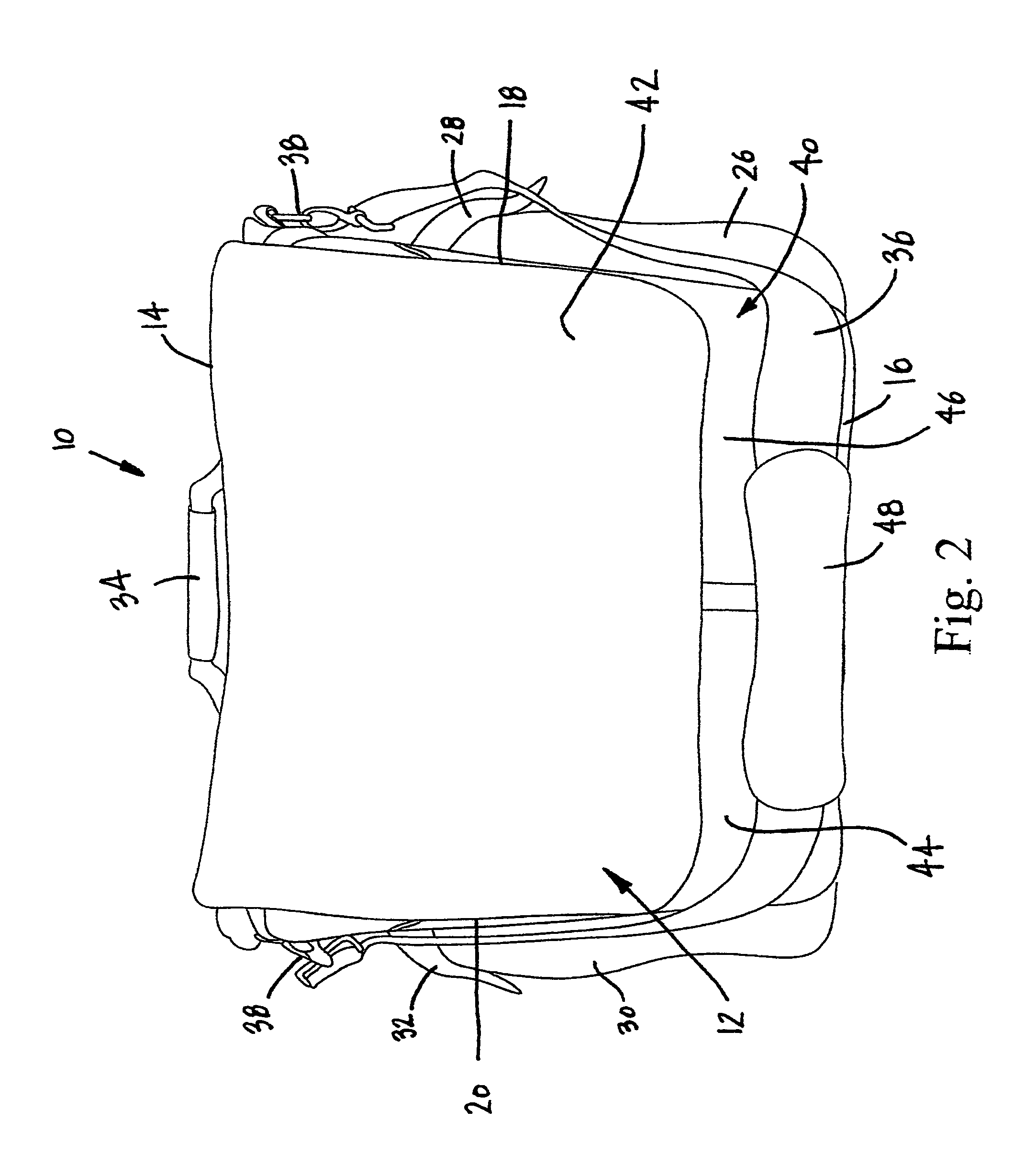 Diaper bag having an integral changing pad