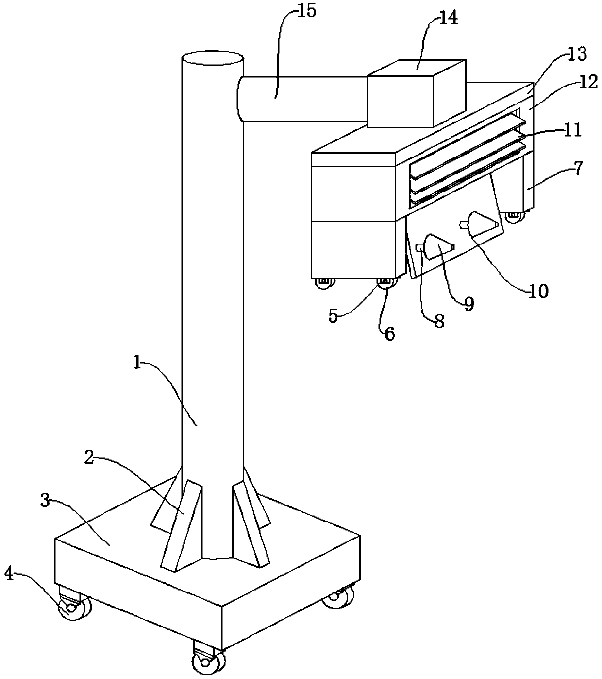 Accumulated snow removing device for outdoor electrical equipment