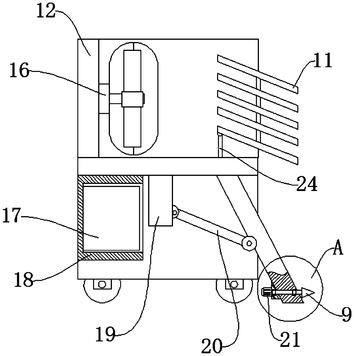 Accumulated snow removing device for outdoor electrical equipment