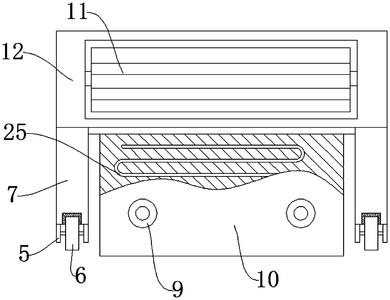 Accumulated snow removing device for outdoor electrical equipment