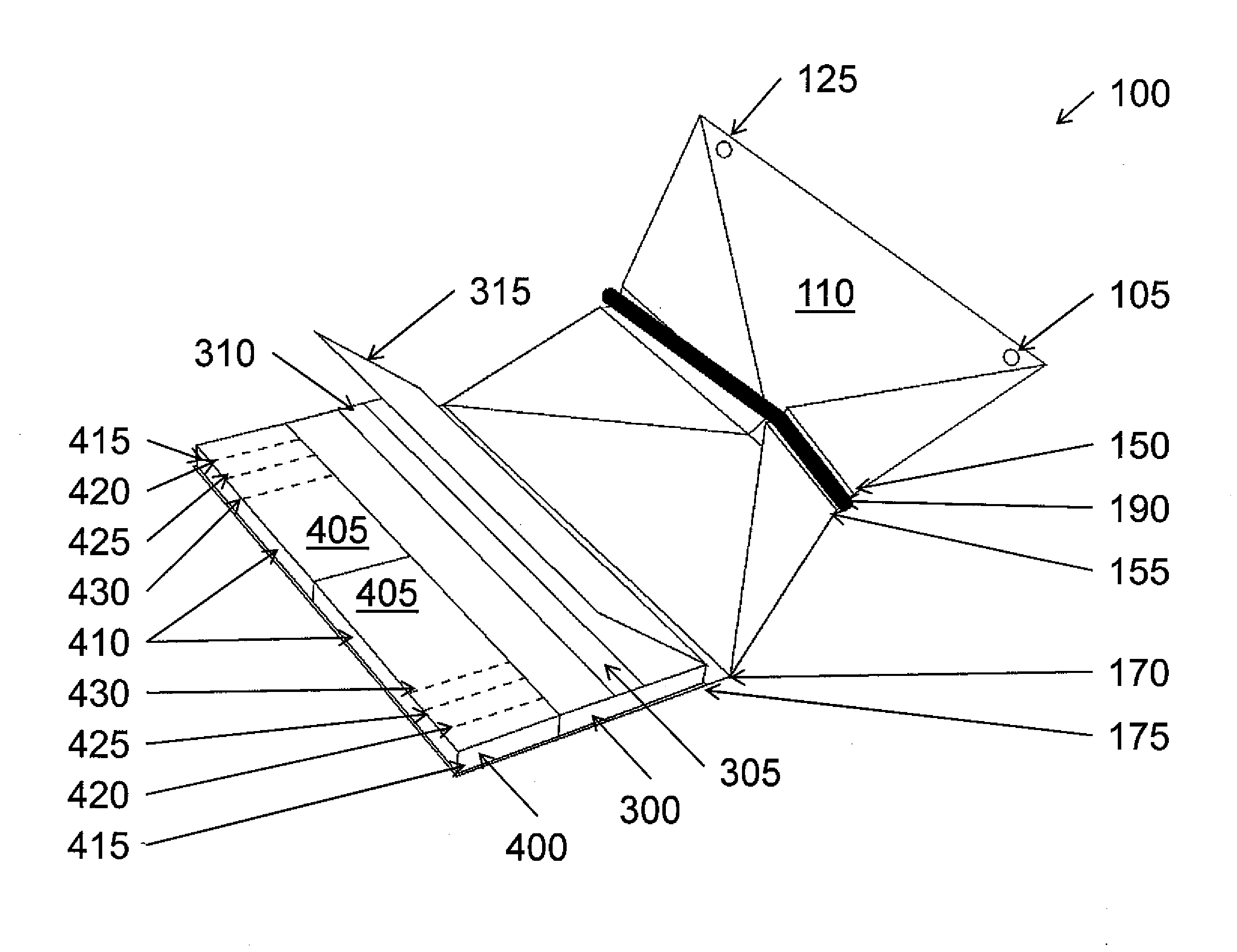 Reclosable package with magnetic clasp and detachable tray for rolling papers used in smoking articles