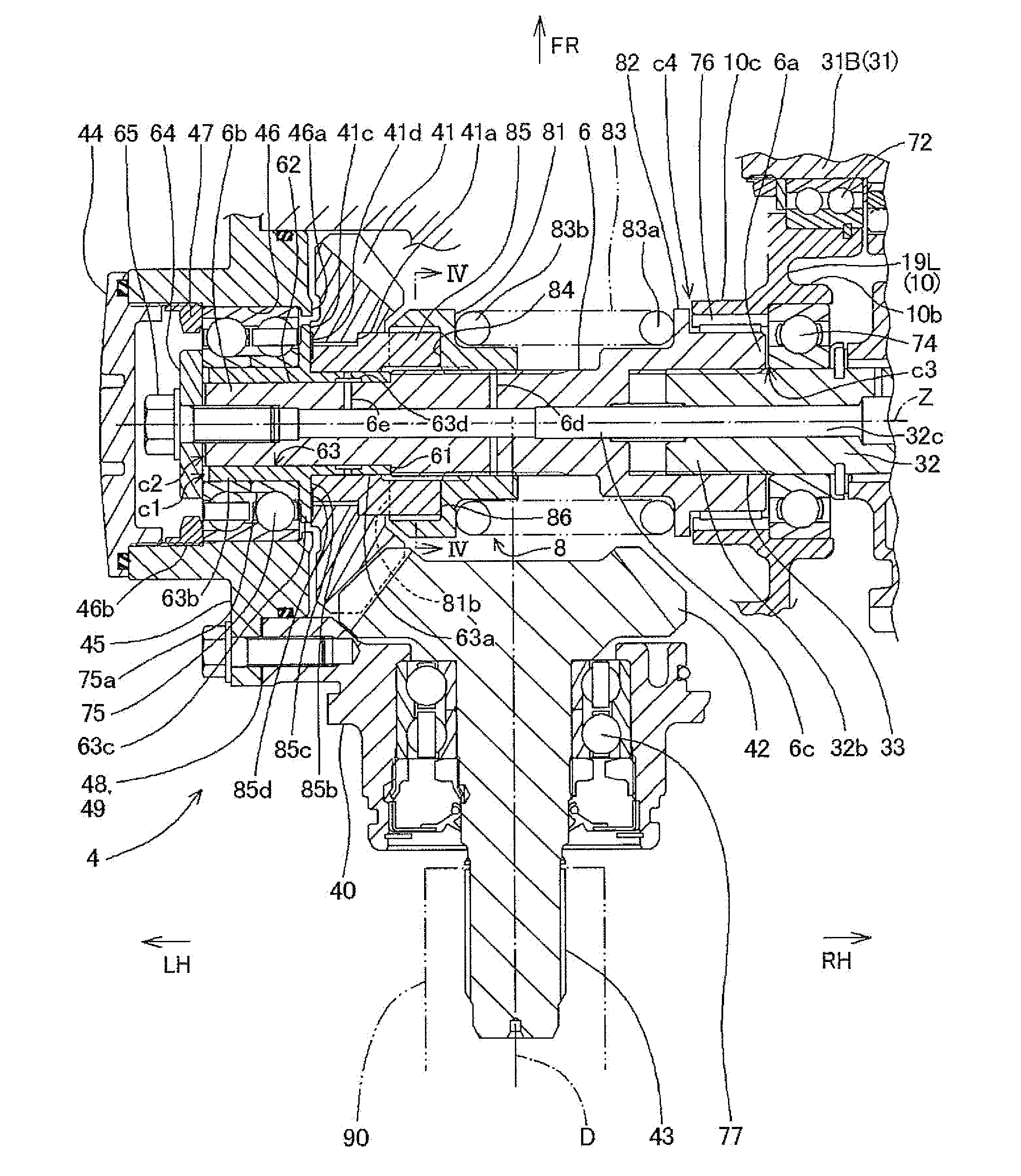 Power unit of shaft drive type vehicle