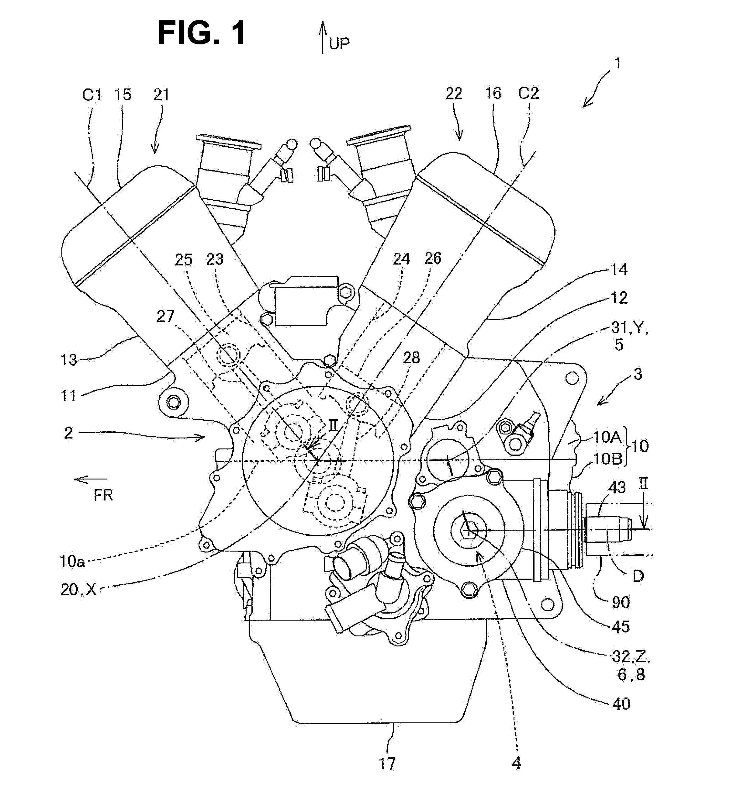 Power unit of shaft drive type vehicle