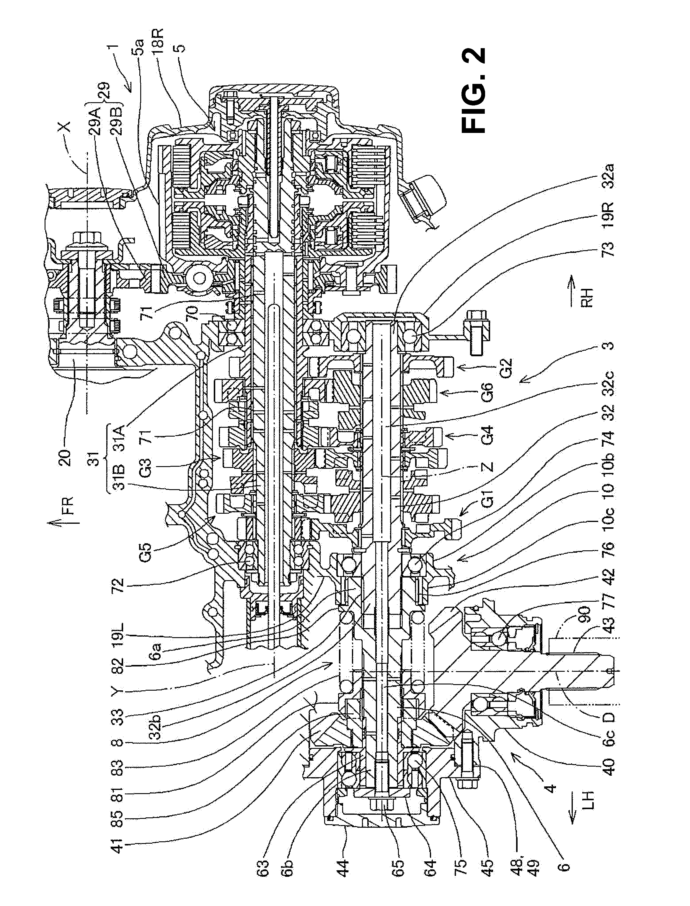 Power unit of shaft drive type vehicle