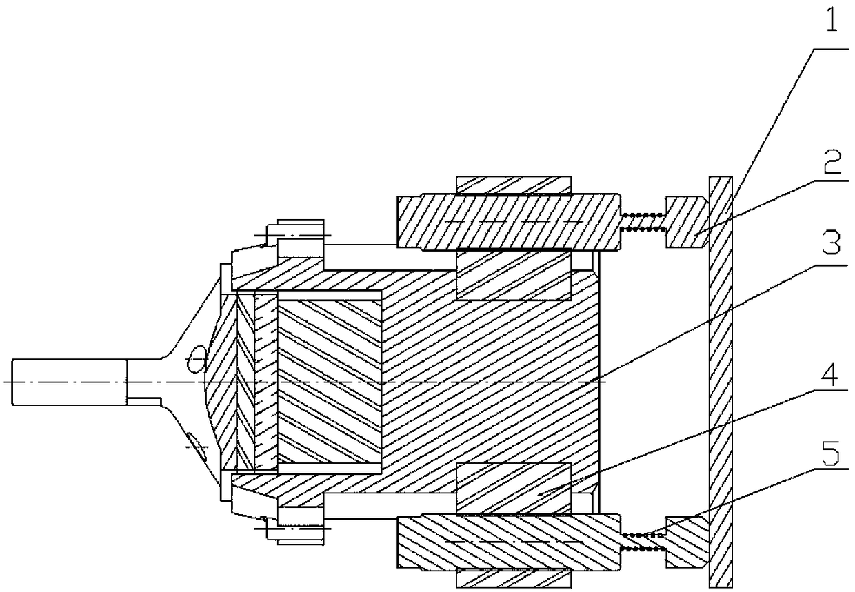 Semi-automatic electromagnetic riveting gun buffer and guide device