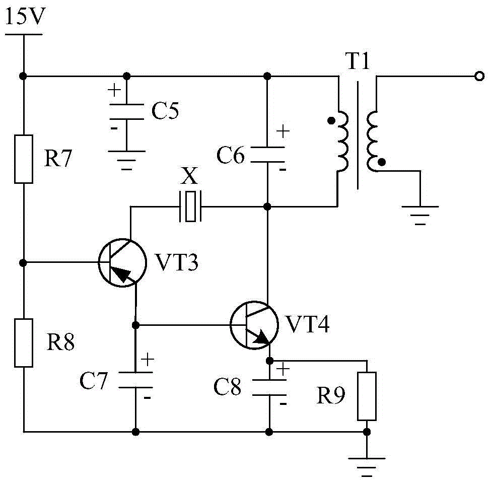 Constant-temperature automatic control system for circulating water pump based on stable frequency oscillation circuit