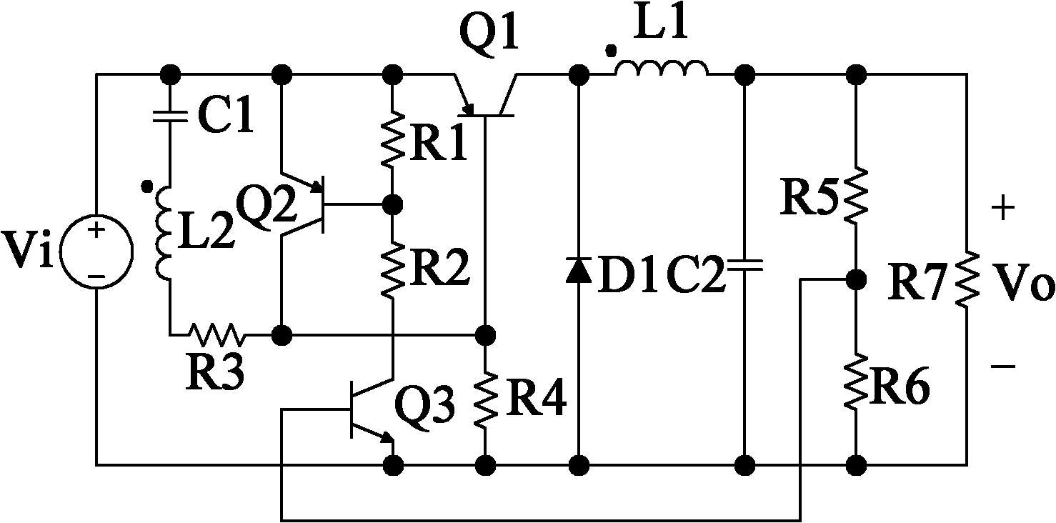 Bipolar transistor self-exciting Zeta converter