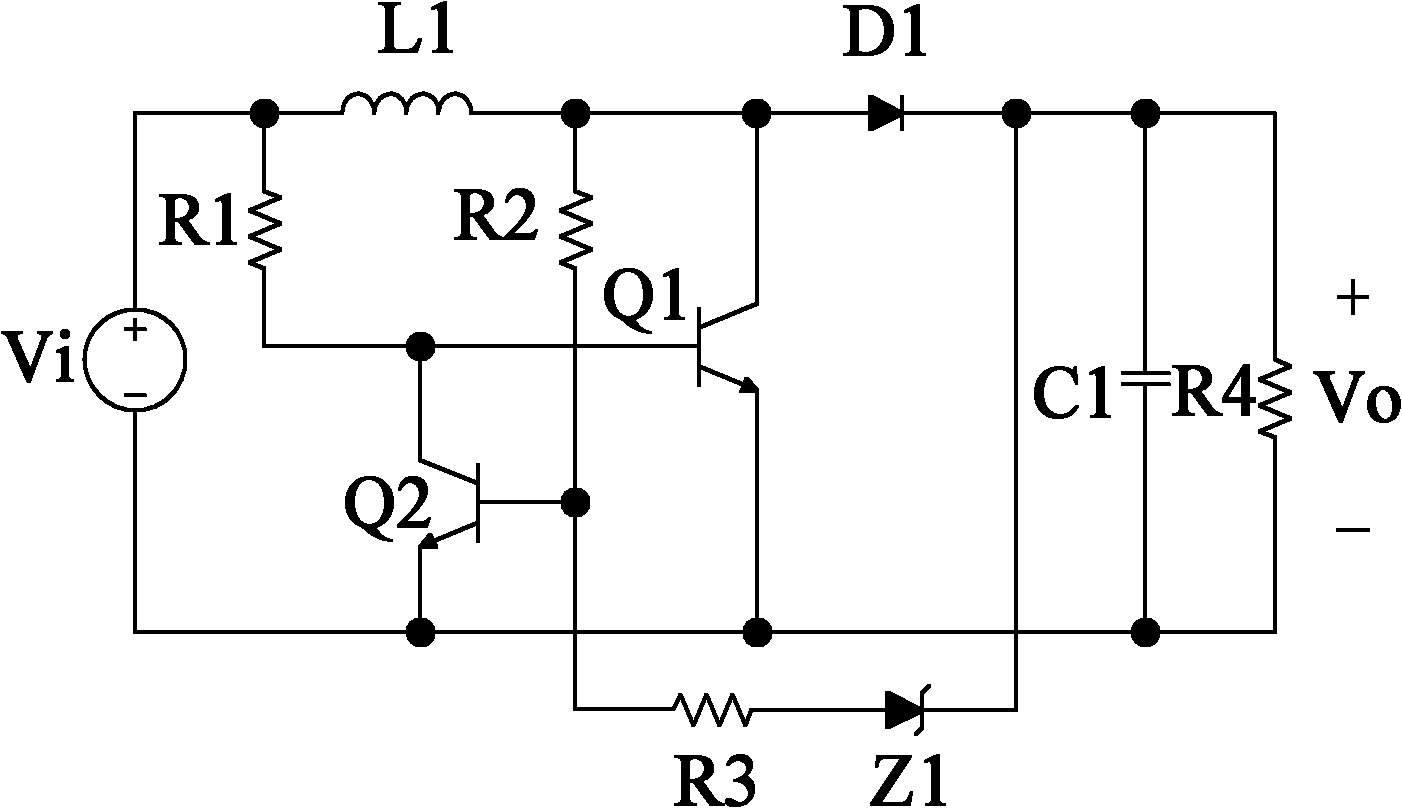 Bipolar transistor self-exciting Zeta converter