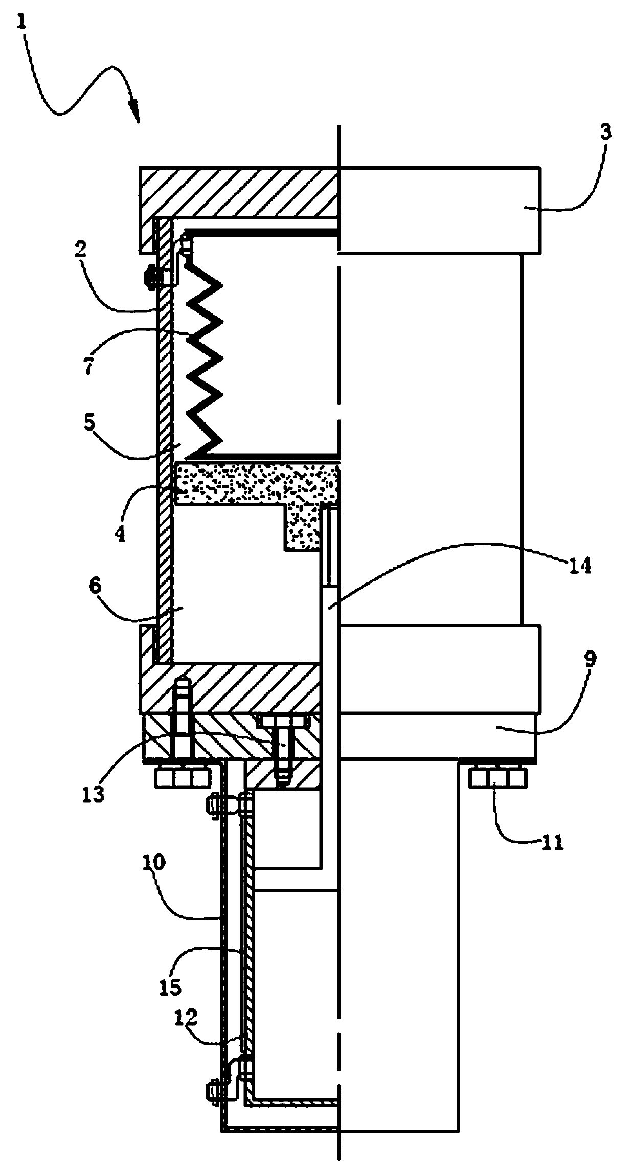 Diving and falling system of deep water culture facility