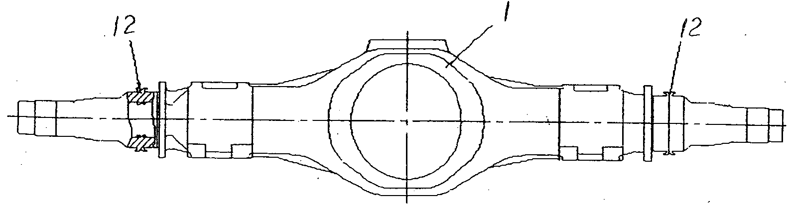 Friction welding process for intermediate section of axle cast steel axle housing and shaft heads of heavy-duty truck