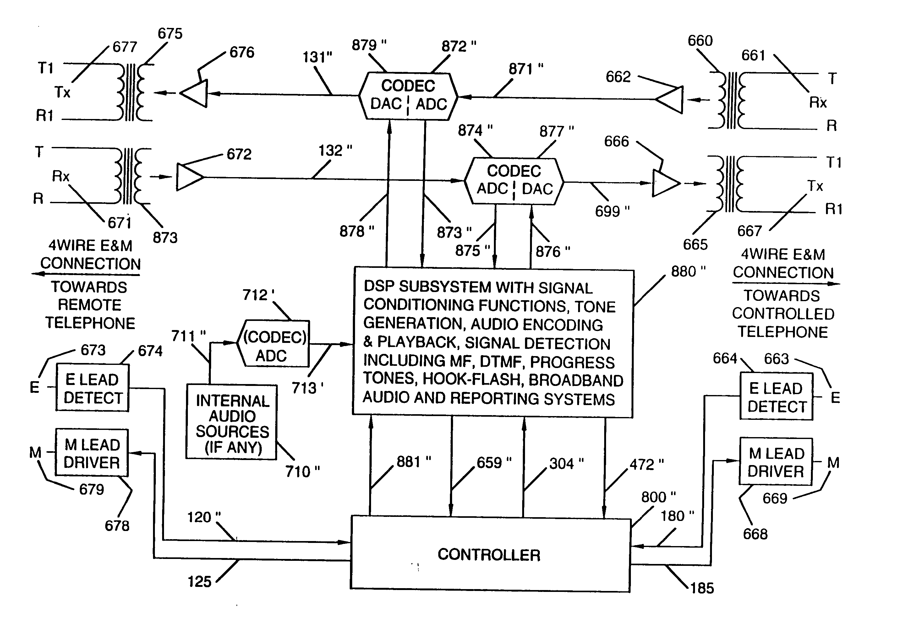 Method and apparatus for detecting a secondary destination of a telephone call based on changes in the telephone signal path