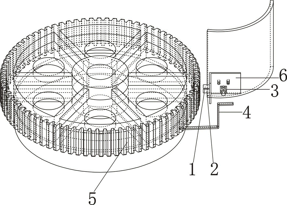 Crane rotating position non-contact type measurement apparatus and crane rotating position non-contact type measurement method