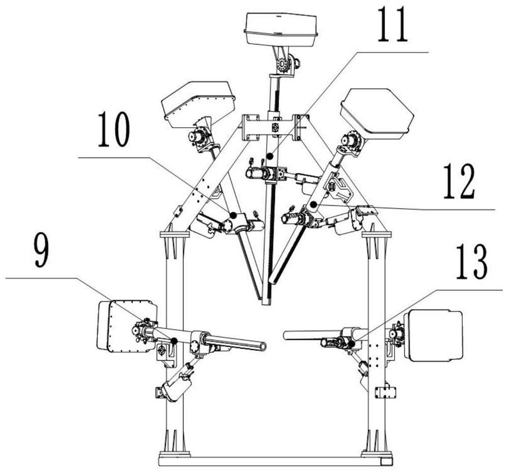 Multi-degree-of-freedom multi-channel non-contact vehicle-mounted ground penetrating radar detection device and method