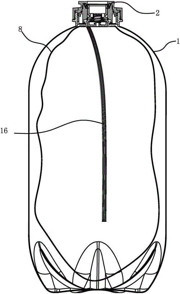 Wine output structure of plastic wine bucket