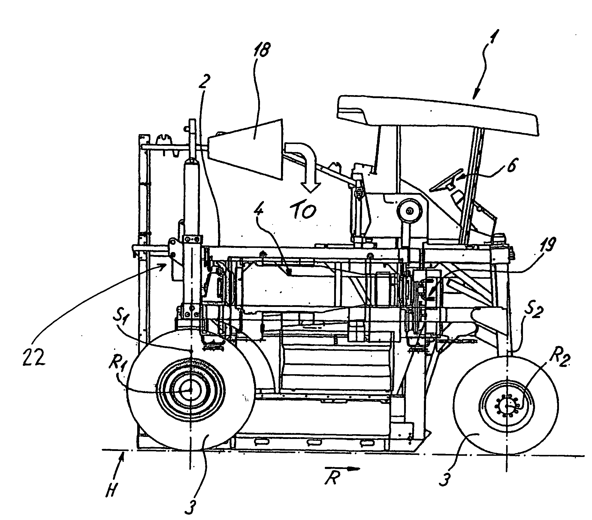 Vehicle and Method for Harvesting Espalier Fruit, Especially Berries or Grapes