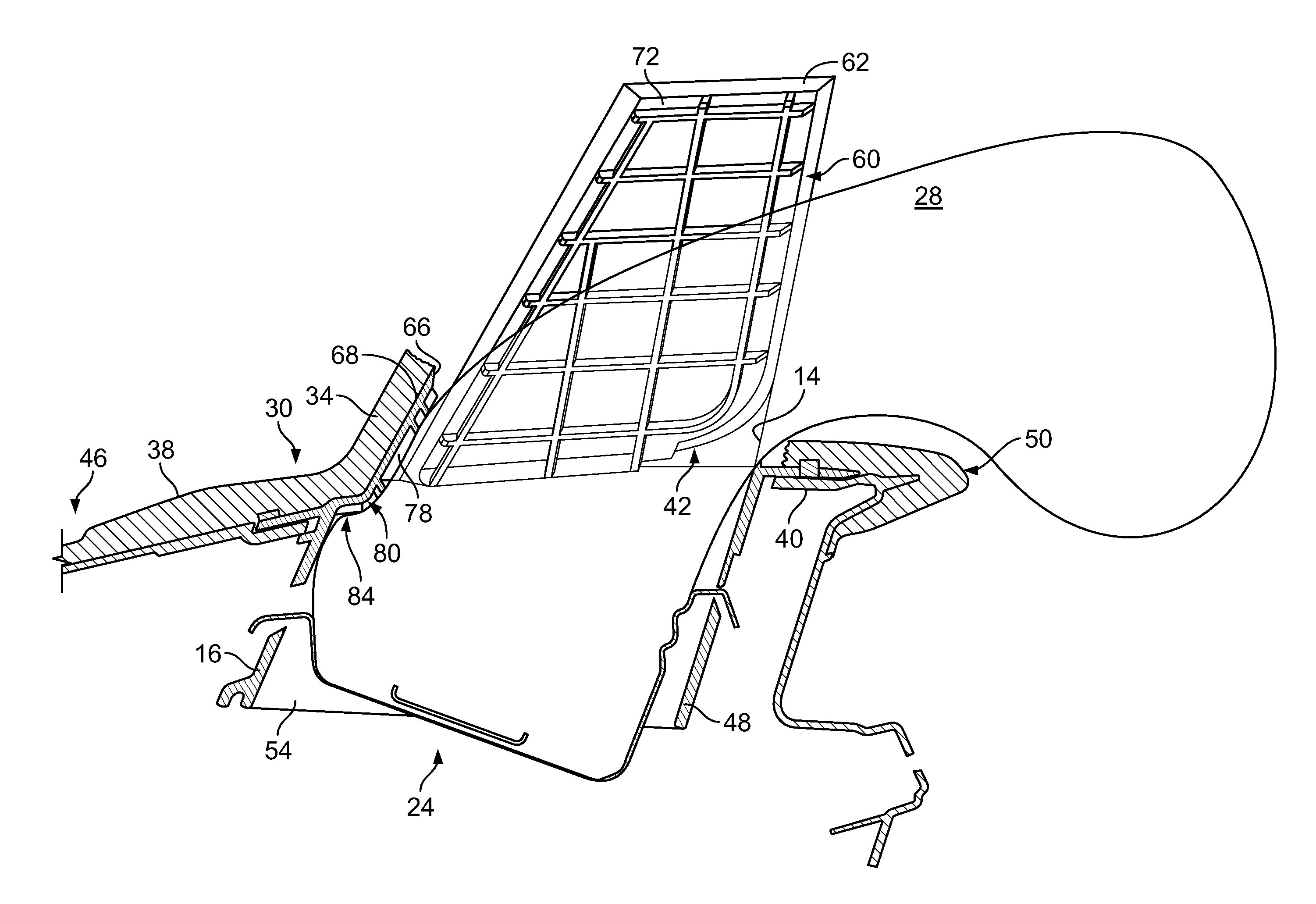 Seamless instrument panel passenger air bag door