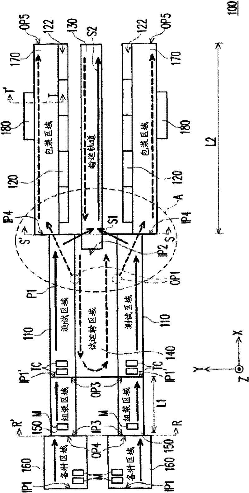 Production line machine of notebook computers