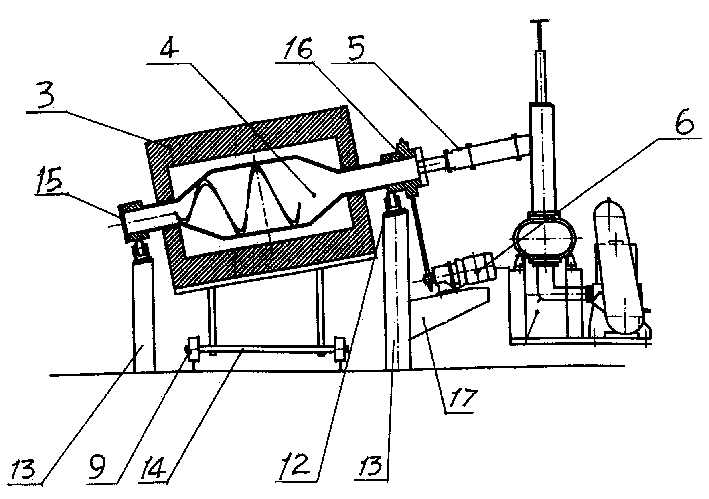 Rotary hydrogen crushing furnace