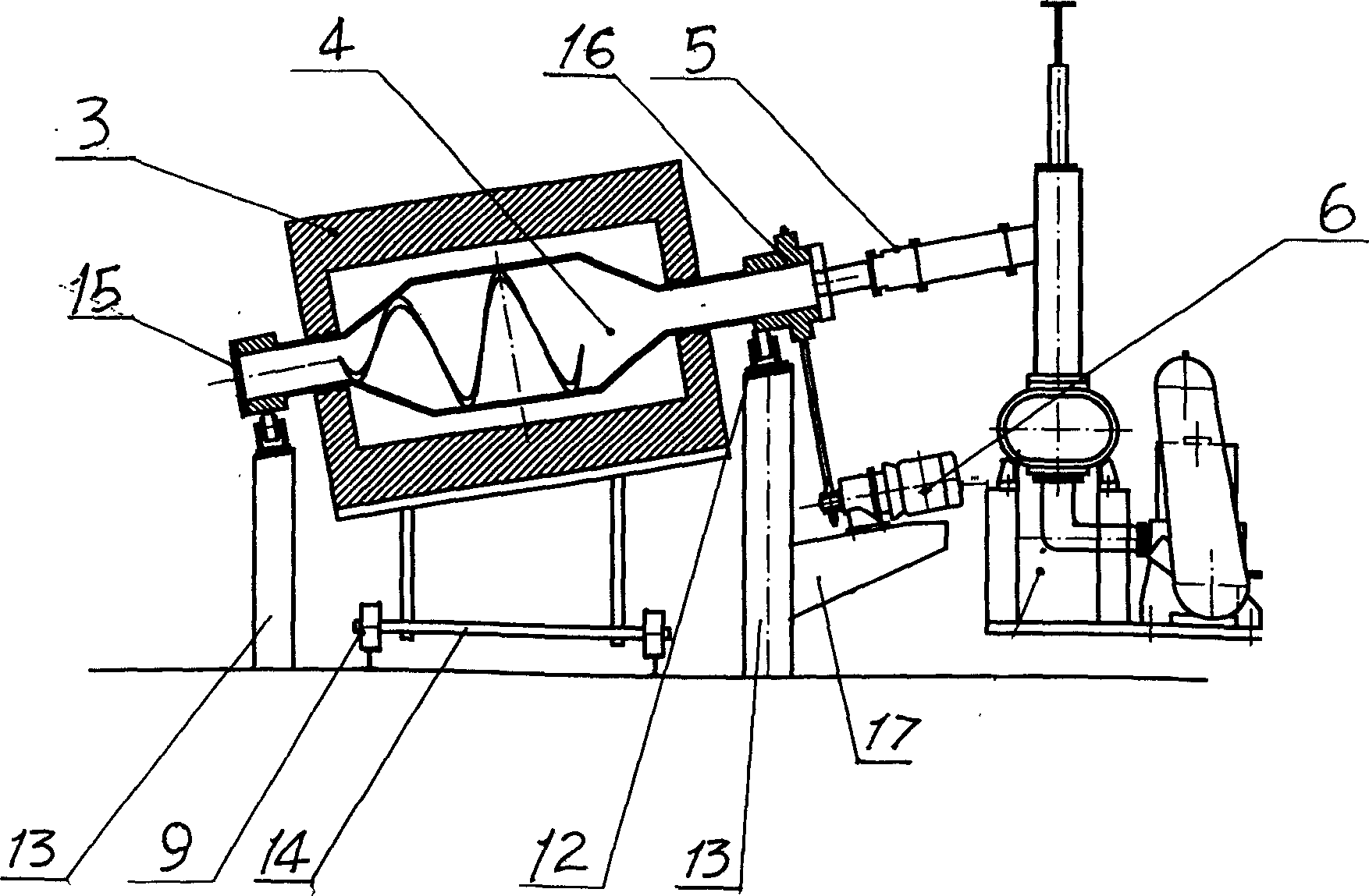 Rotary hydrogen crushing furnace